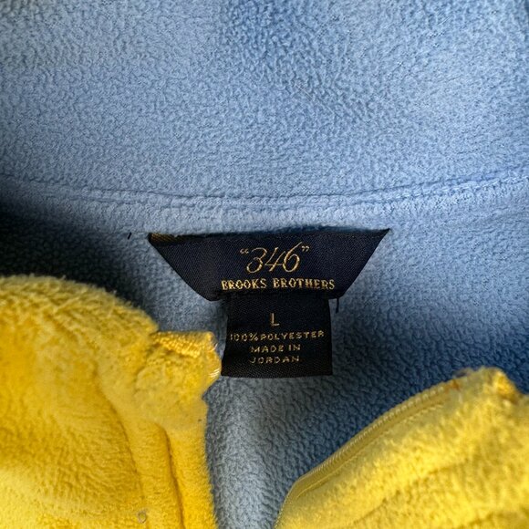 Brooks Brothers Yellow 1/3 Zip Pullover Sweater - Size Large - Picture 3 of 7